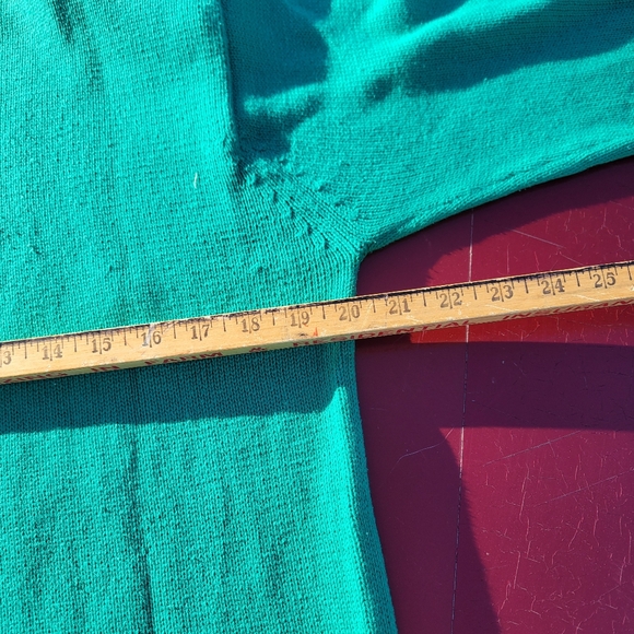 Vintage 90s women's pullover sweater golf leon Levin green sweater size medium - Picture 10 of 12